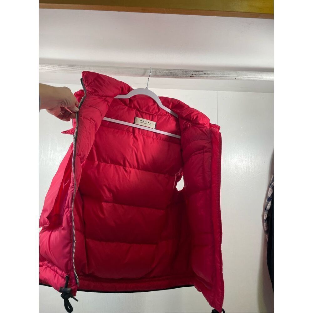 Marni Red Puffer Hoodie Vest Size 38 (US 6/M) - Picture 3 of 7